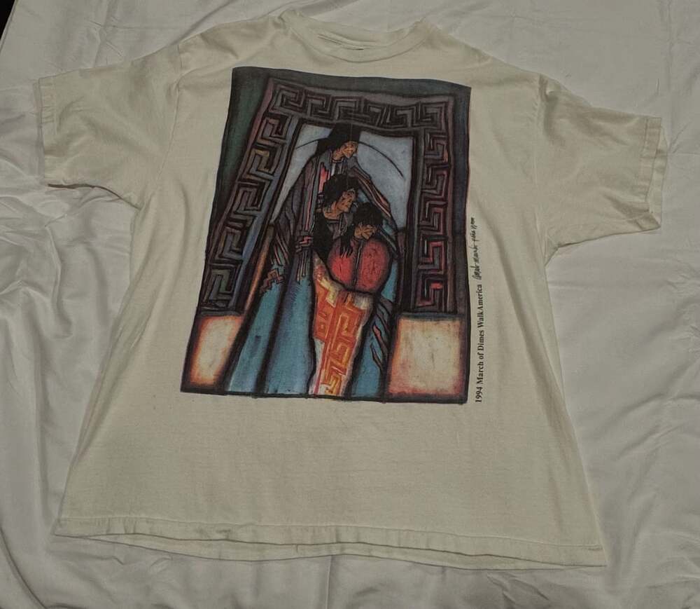 Hanes Amado Pena Art T-Shirt Size XL 1994 March Of Dimes vintage